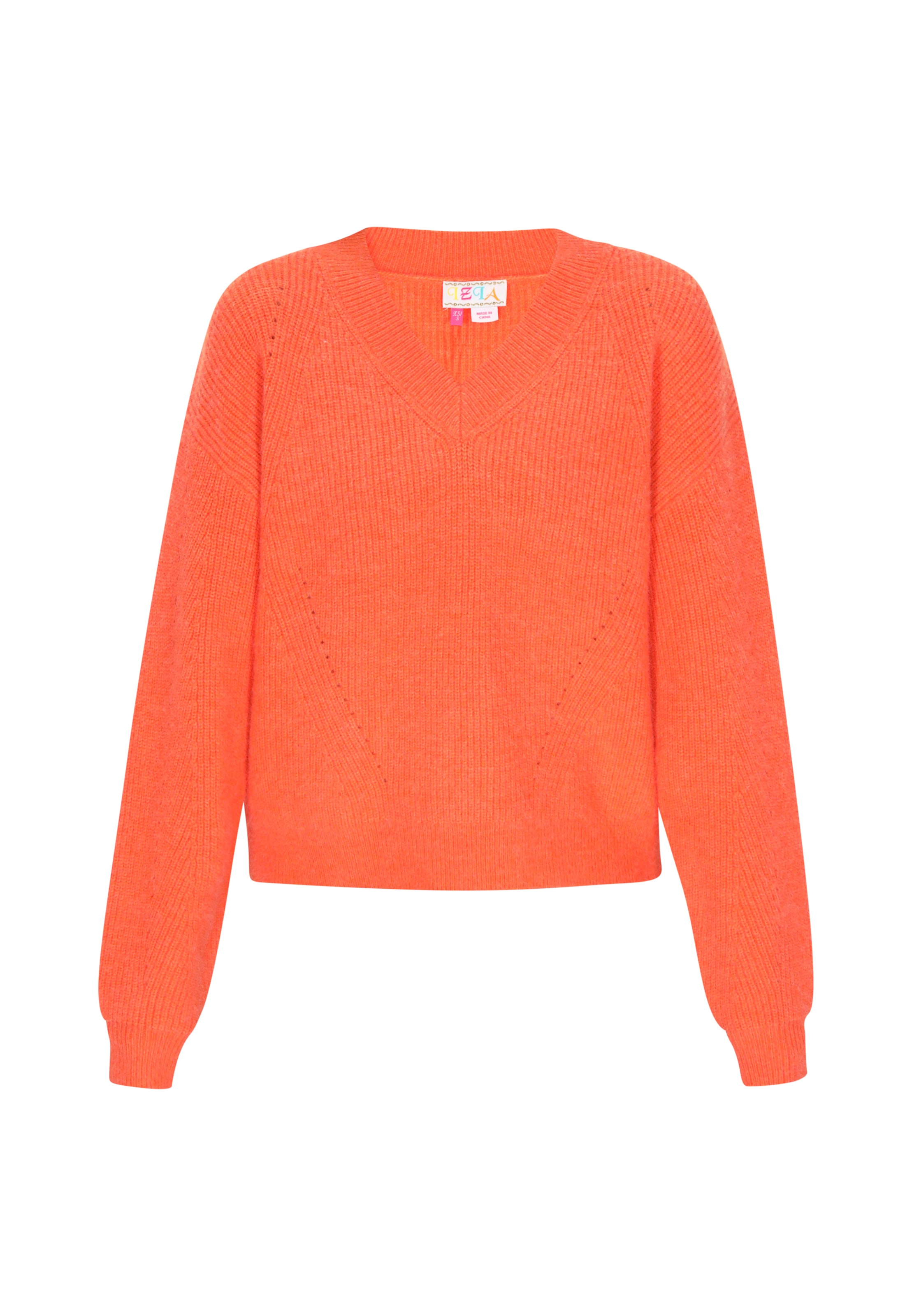 Pulover 'Boho' de la IZIA pe portocaliu: față