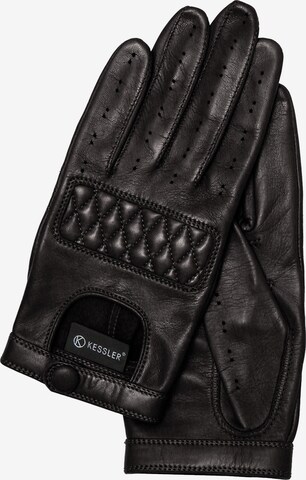 KESSLER Full Finger Gloves in Black: front