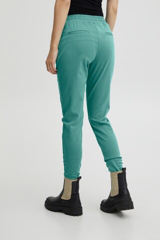 Coupe slim Pantalon 'Kate' ICHI en vert