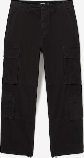 Pull&Bear Pantalon cargo en noir, Vue avec produit