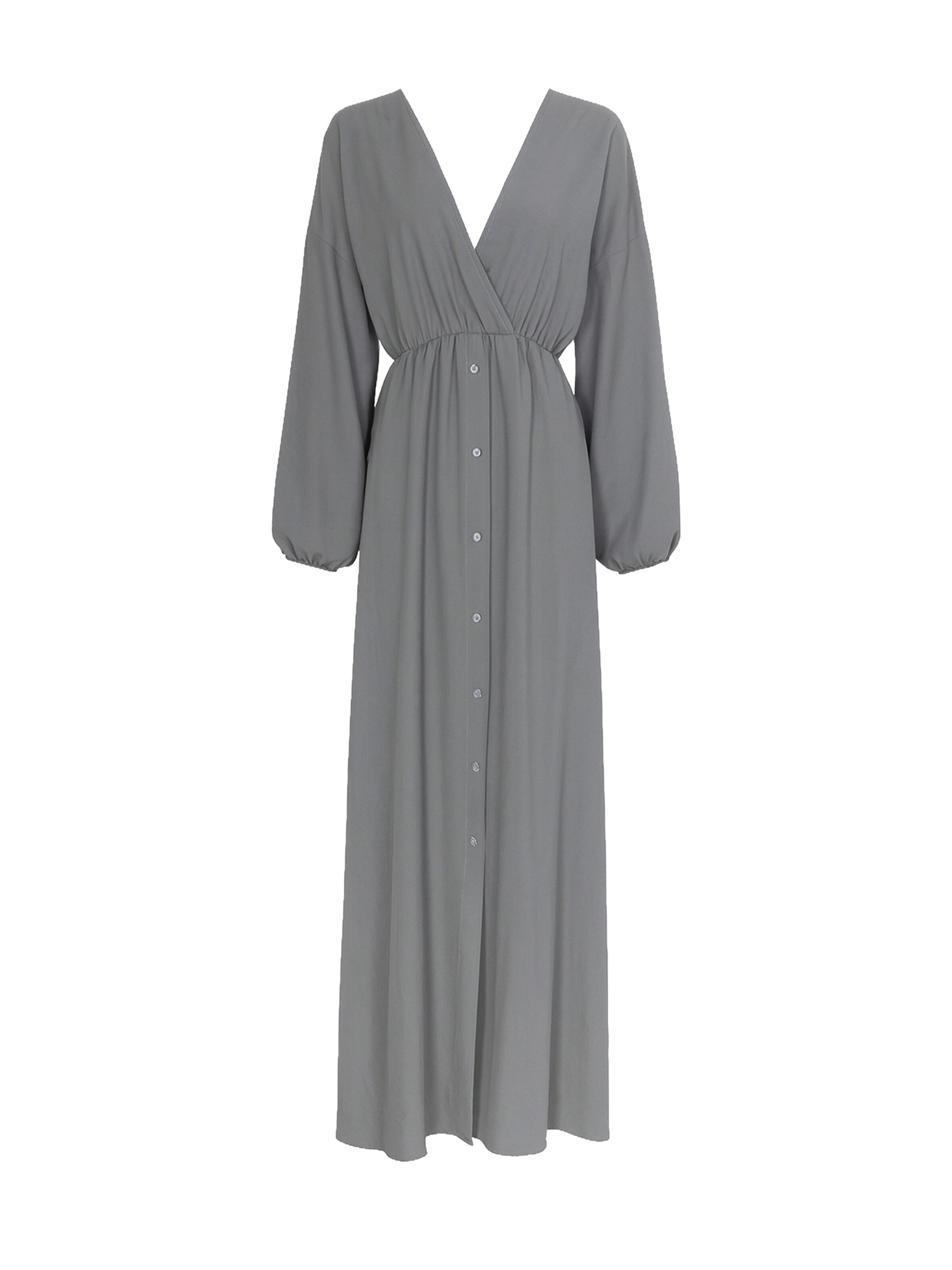 Robe-chemise Elara en gris : devant
