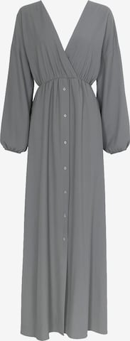 Robe-chemise Elara en gris : devant