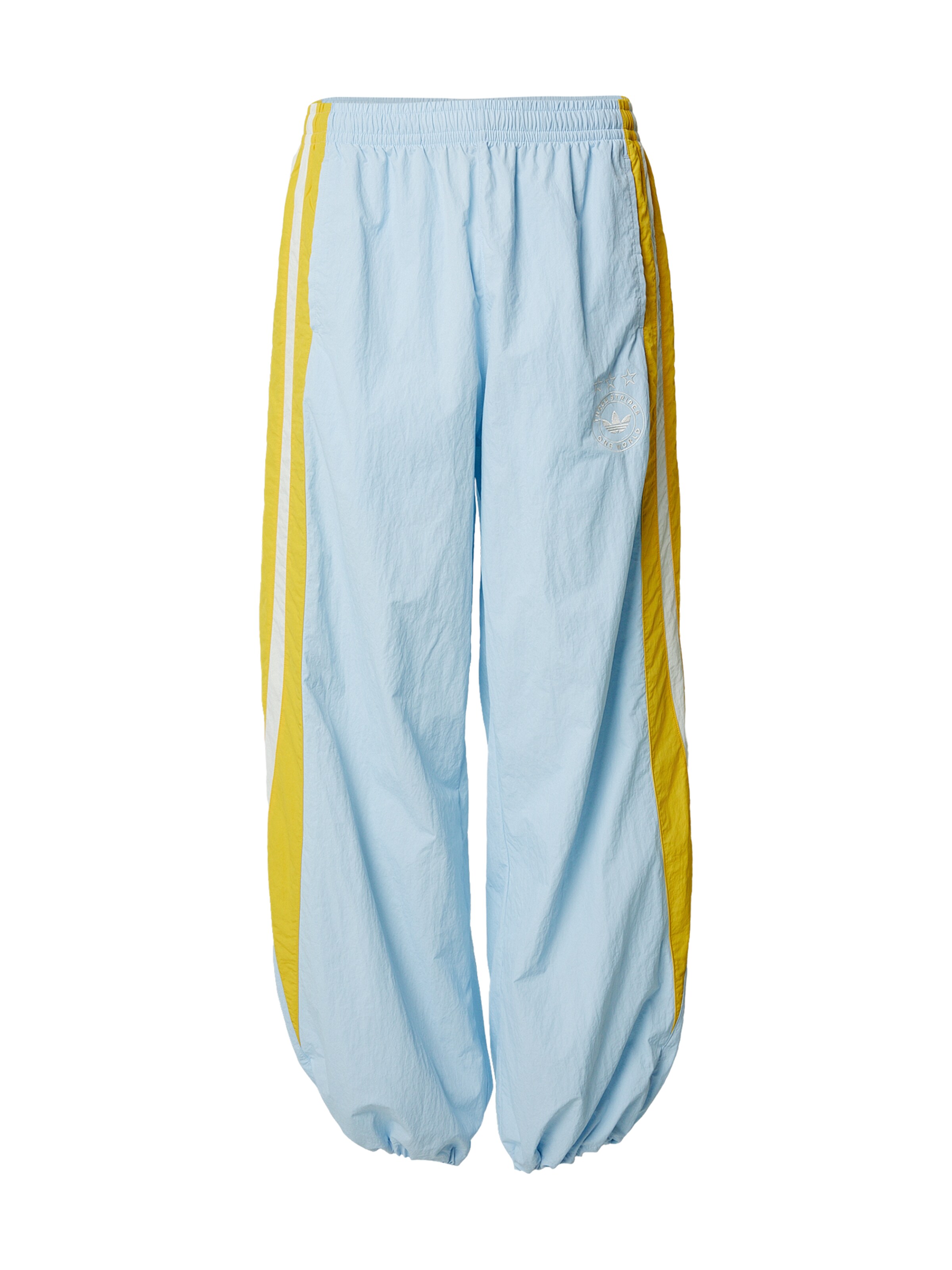 ADIDAS ORIGINALS Pantalon en bleu clair / jaune / blanc, Vue avec produit