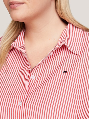 Tommy Hilfiger Curve Shirt Dress 'Essential Ithaca' in Red