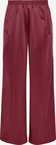 ONLY Wide leg Broek in Rood: voorkant