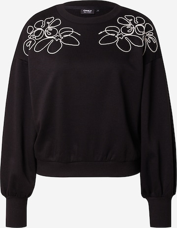 ONLYSweater majica 'ONLBROOKE' - crna boja: prednji dio