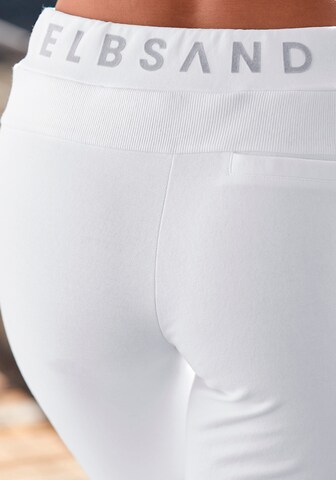 Elbsand Zwężany krój Spodnie w kolorze biały