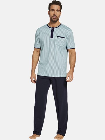 Jan Vanderstorm Long Pajamas ' Finckel ' in Blue: front