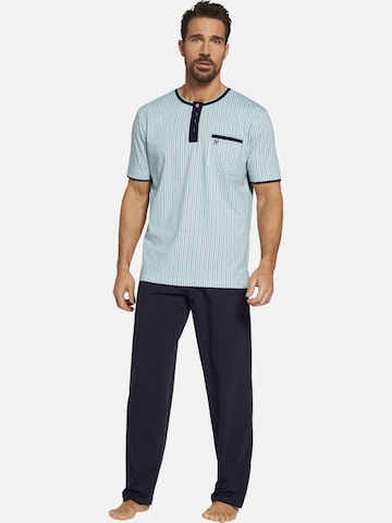 Jan Vanderstorm Long Pajamas ' Finckel ' in Blue: front