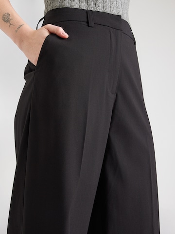 PIECES Wide leg Pantalon 'PCROSA' in Zwart