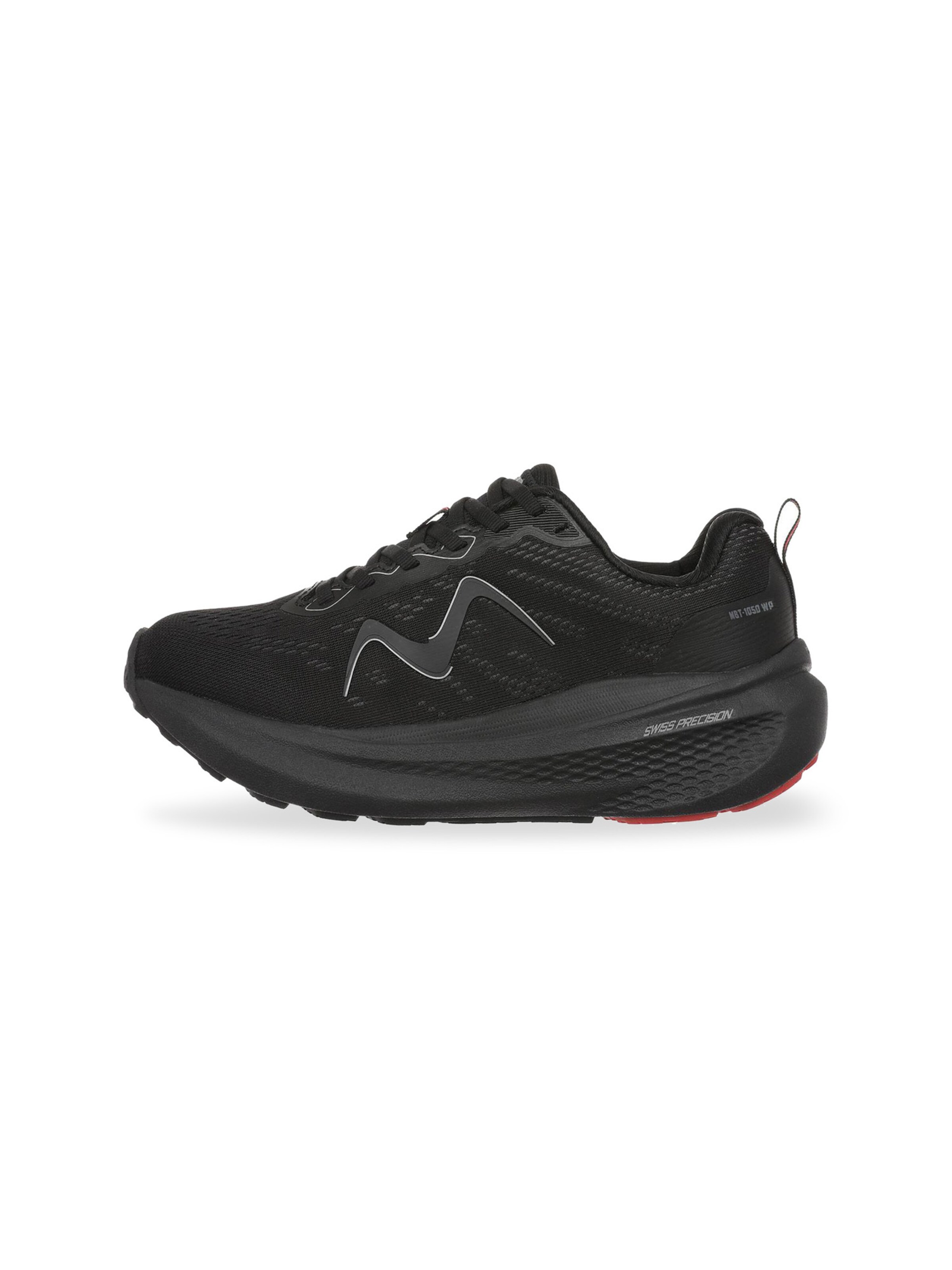 MBT - Sapatilhas slip-on em preto: lateral