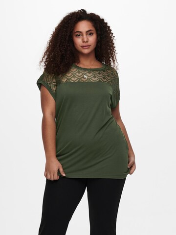 T-shirt 'Flake' ONLY Carmakoma en vert : devant