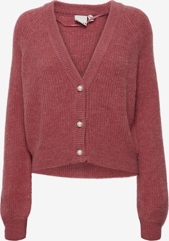 ICHI Knit Cardigan 'Marin' in Red: front