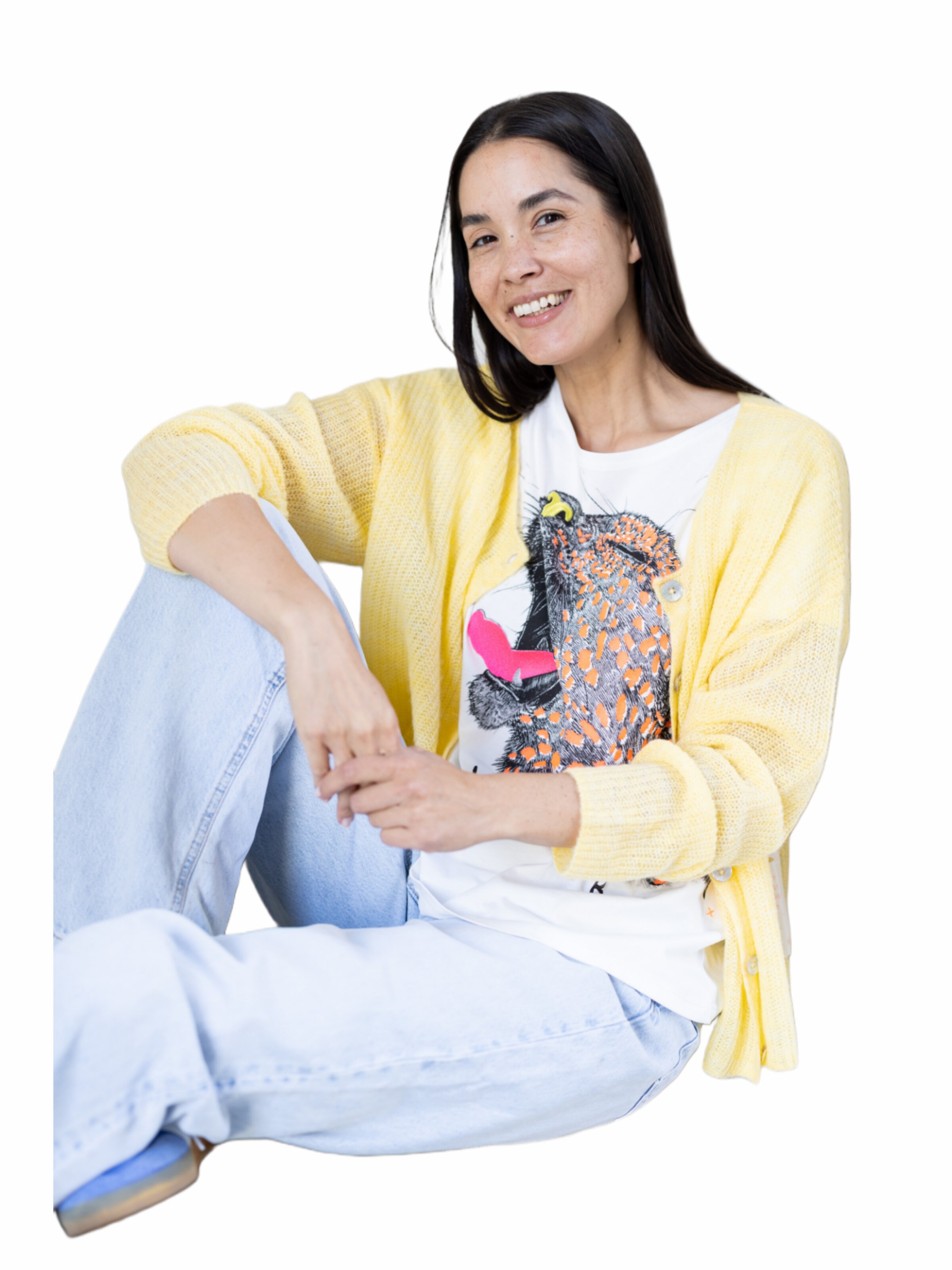 LIKS. Munich Knit Cardigan in Yellow