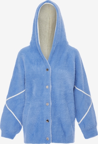 Veste en polaire Poomi en bleu : devant