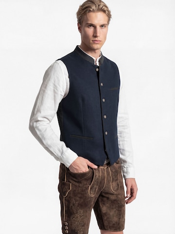 KaiserLich Trachtenweste '5434' in Blau: Vorderseite