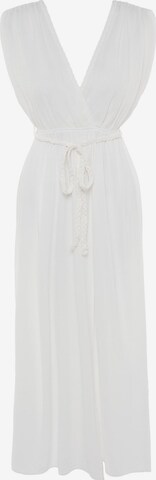 Trendyol Plážové šaty – bílá: přední strana
