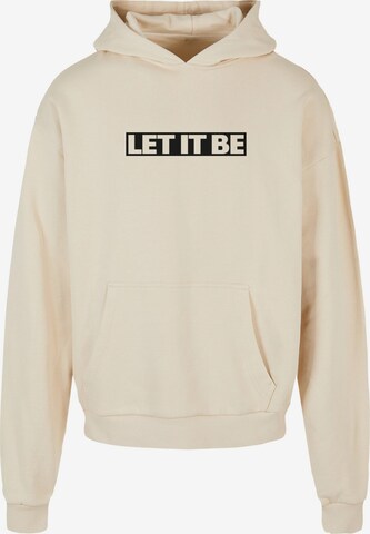 Merchcode Sweatshirt 'Beatles - Let it be' in Beige: predná strana