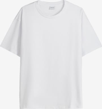 Bershka Тениска в бяло: отпред