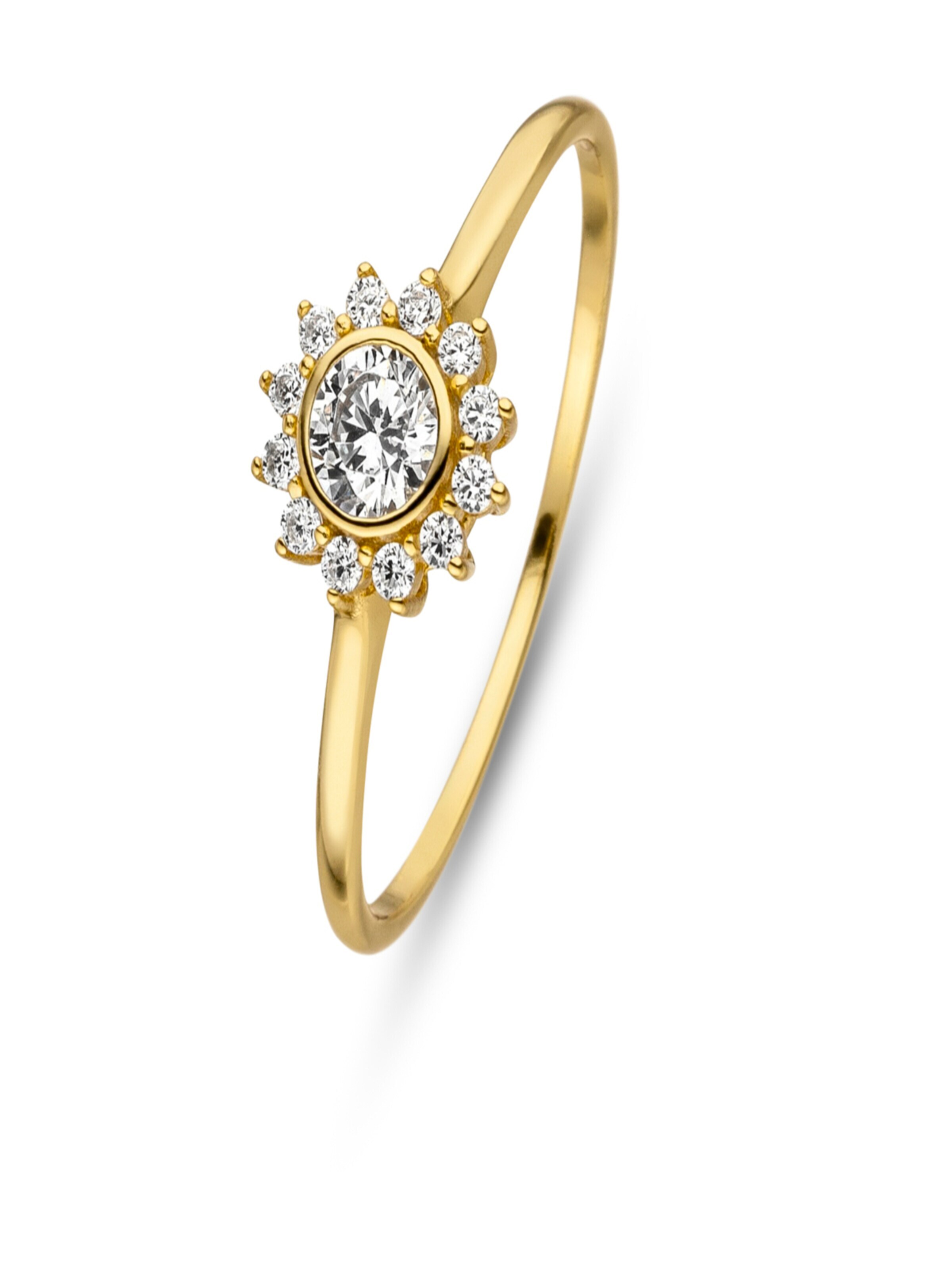 Fiocco Jewelry Ring 'Halo-sun'‌‌‌‌‌‌‌ in Gold: Vorderseite
