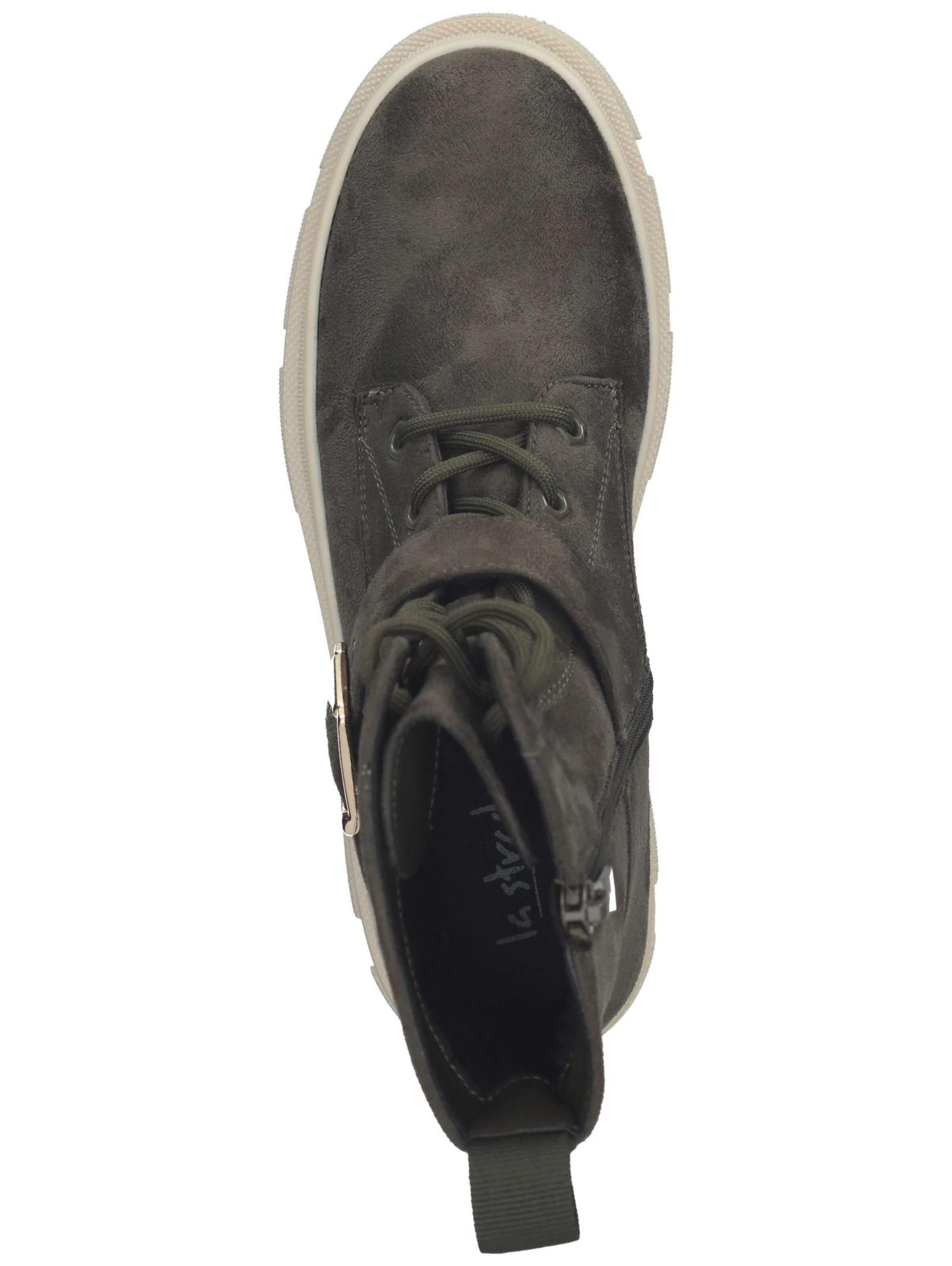 LA STRADA Lace-up bootie in Green