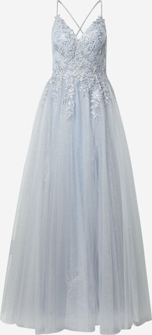 mascara Evening Dress in Blue: front