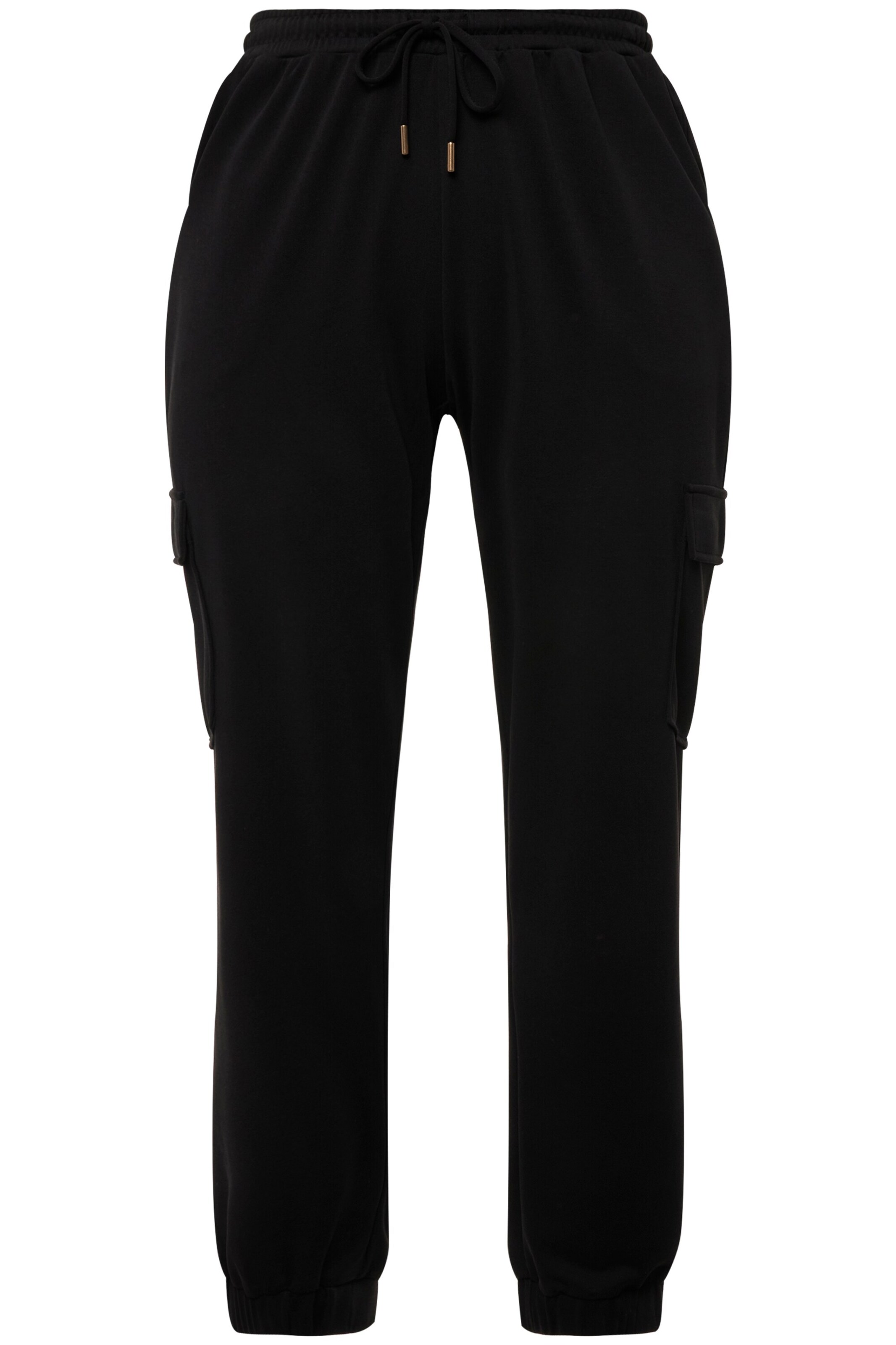 Ulla Popken Loosefit Broek in Zwart: voorkant