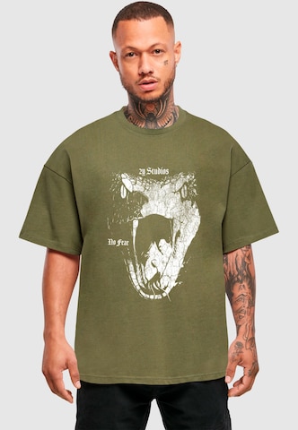 2Y Studios T-Shirt 'Snake' in Grün: Vorderseite