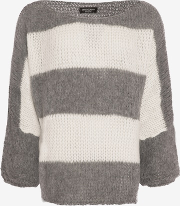 SASSYCLASSY Oversize sveter - Sivá: predná strana