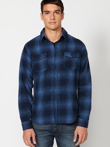 Slim fit Camicia di KOROSHI in blu: frontale