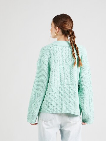 Cardigan Zwillingsherz en vert