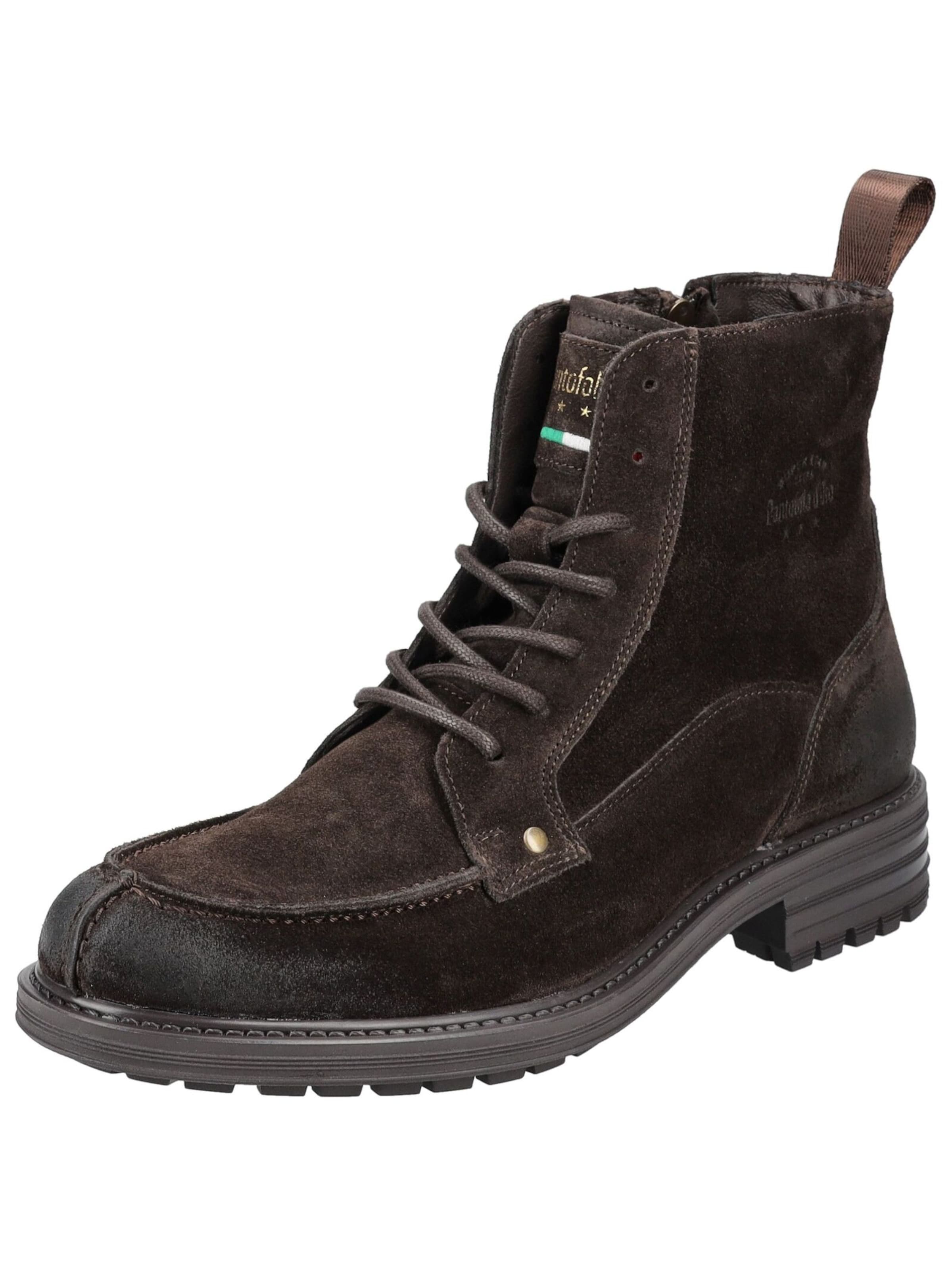 Bottes à lacets PANTOFOLA D'ORO en marron : devant