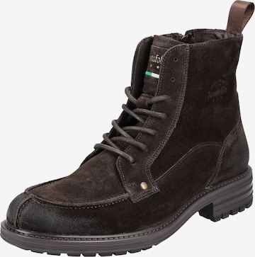 Bottes à lacets PANTOFOLA D'ORO en marron : devant