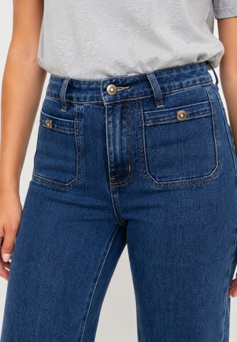 Elara Wide leg Jeans in Blauw