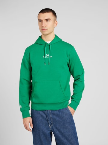 Bluză de molton de la Polo Ralph Lauren pe verde: față