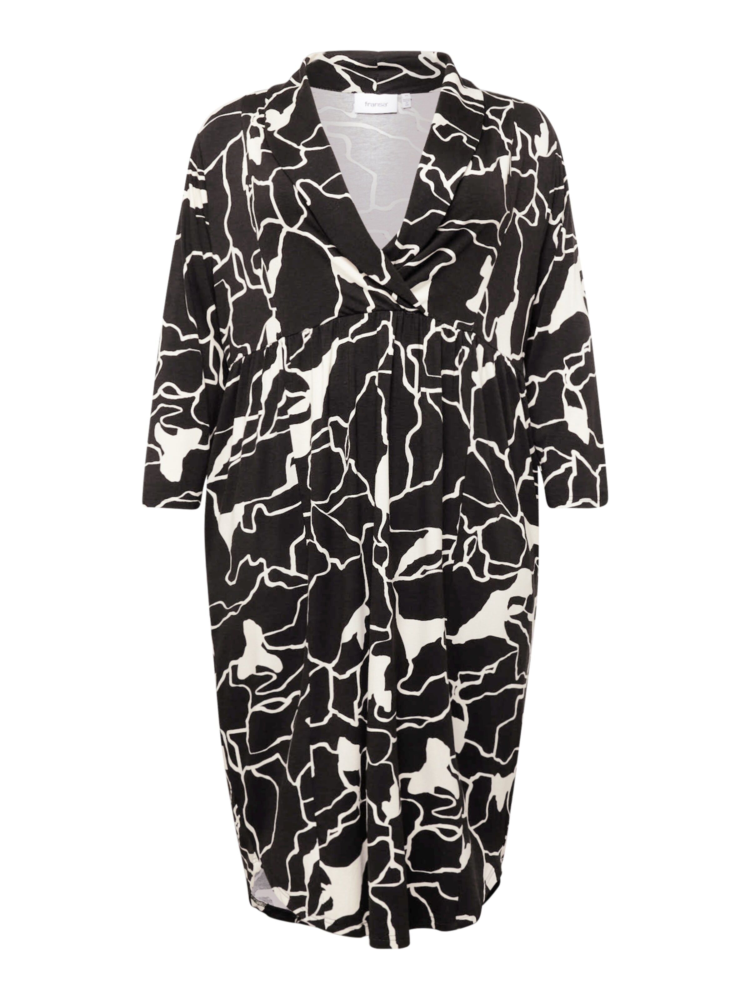 Fransa Curve Dress 'Dot' in Black: front