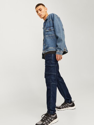JACK & JONES Regular Cargojeans 'JJIPAUL JJFLAKE' i blå