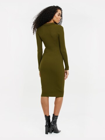 Threadbare Knitted dress 'Thyme' in Green