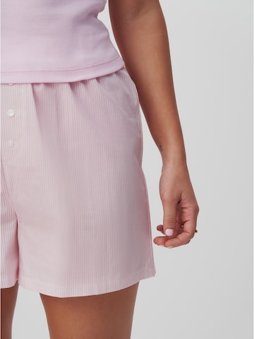 florence by mills exclusive for ABOUT YOU Pyjamashortsit 'Fresh Linen ' värissä vaaleanpunainen