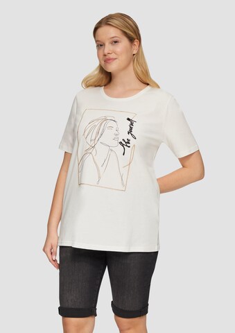 s.Oliver Shirt in Beige: voorkant