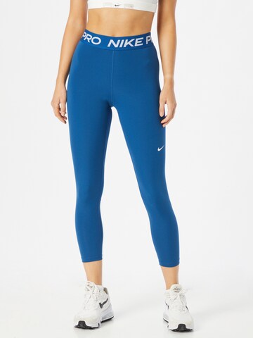 NIKE Skinny Sportsbukser i blå: forside