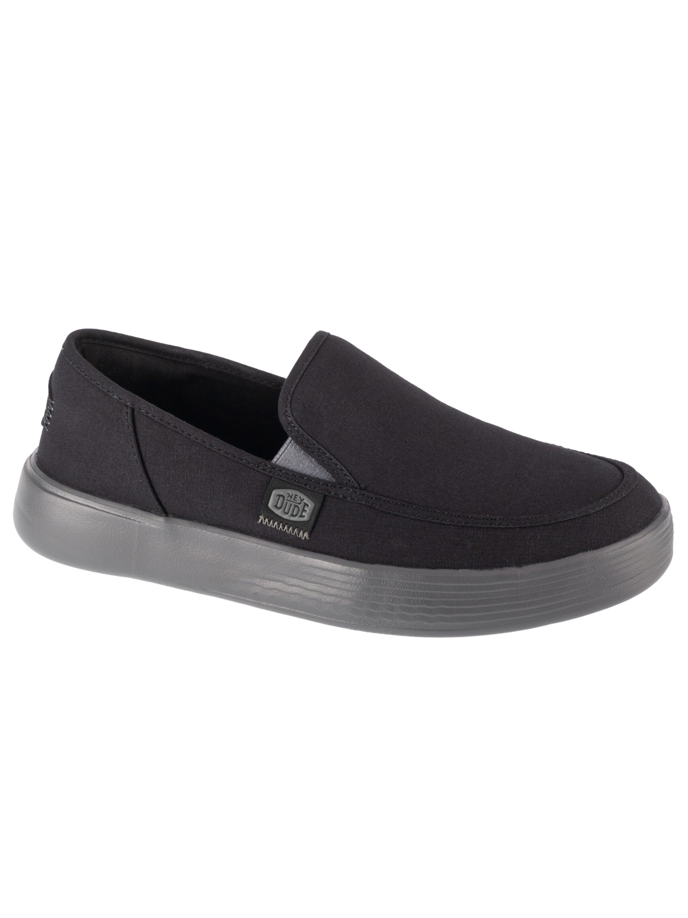 HEY DUDE Moccasin 'Hey Dude Sunapee M Canvas' in Black: front