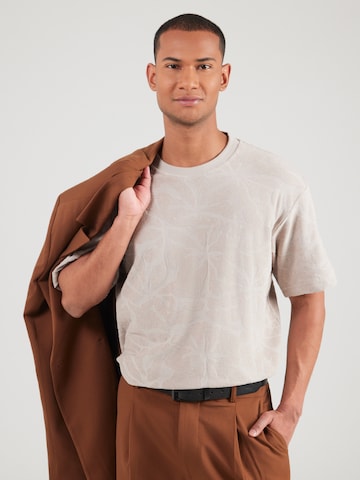 BOSS Shirt 'Flower' in Grey: front