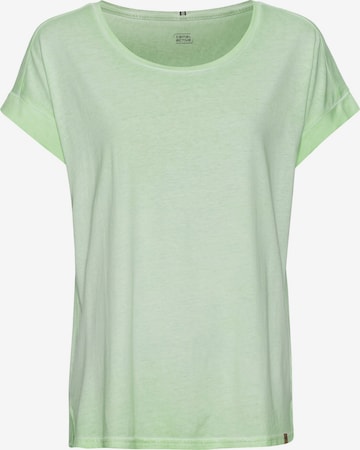 CAMEL ACTIVE T-Shirt aus softem Modal und Baumwolle in Grün: predná strana