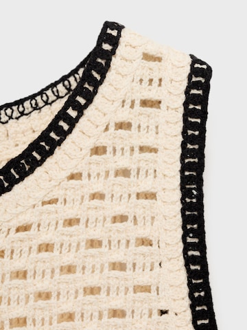 MANGO Top 'FLEUR' in Beige