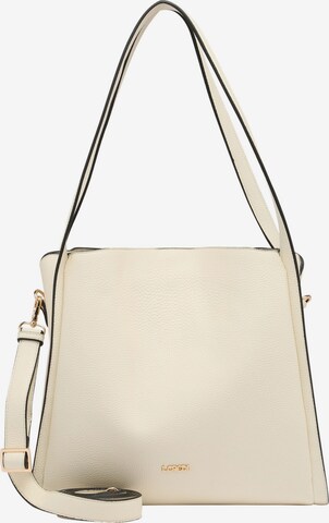 L.CREDI Shoulder Bag 'Judith' in Beige: front