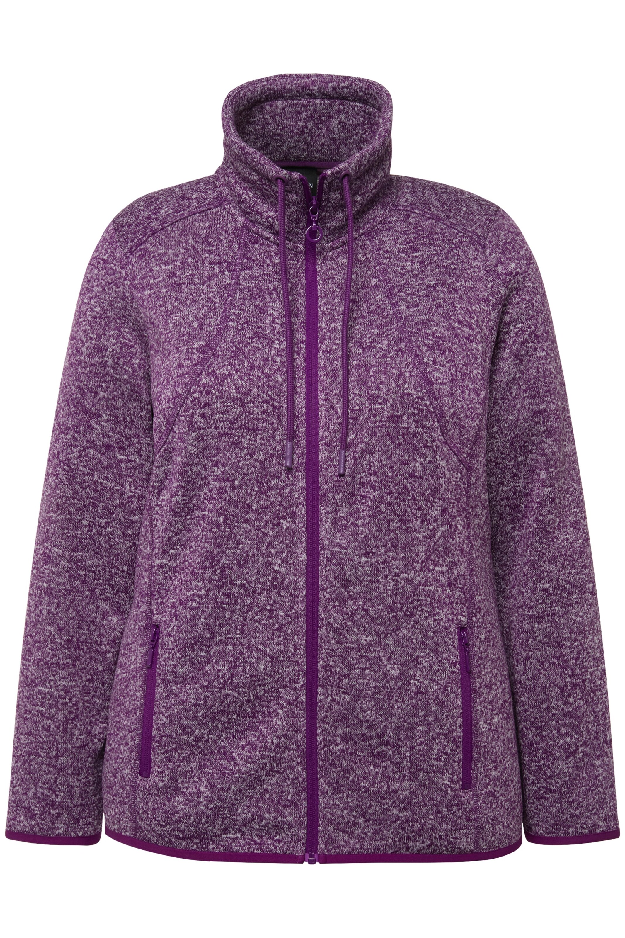 Ulla Popken Fleece jacket in Purple: front