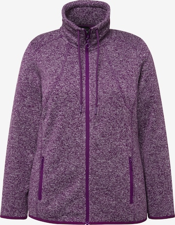 Veste en polaire Ulla Popken en violet : devant