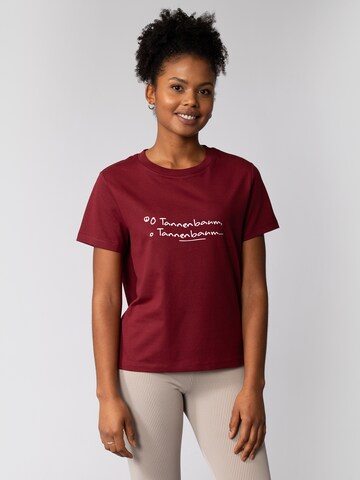 T-shirt 'O Tannenbaum' Watapparel en rouge : devant
