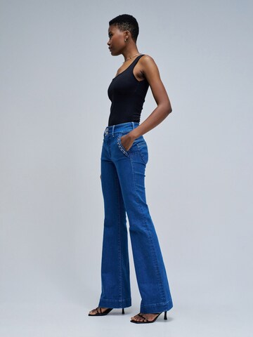 évasé Jean 'Secret' Salsa Jeans en bleu